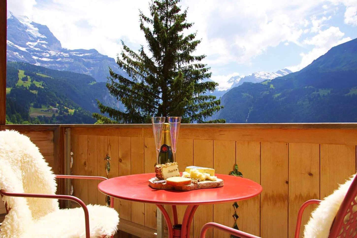 Holiday Flat #1, Chalet Aberot, Wengen, Switzerland Kültér fotó