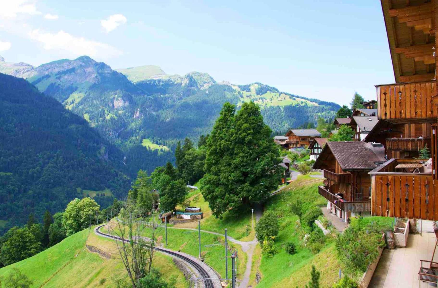 Holiday Flat #1, Chalet Aberot, Wengen, Switzerland Kültér fotó