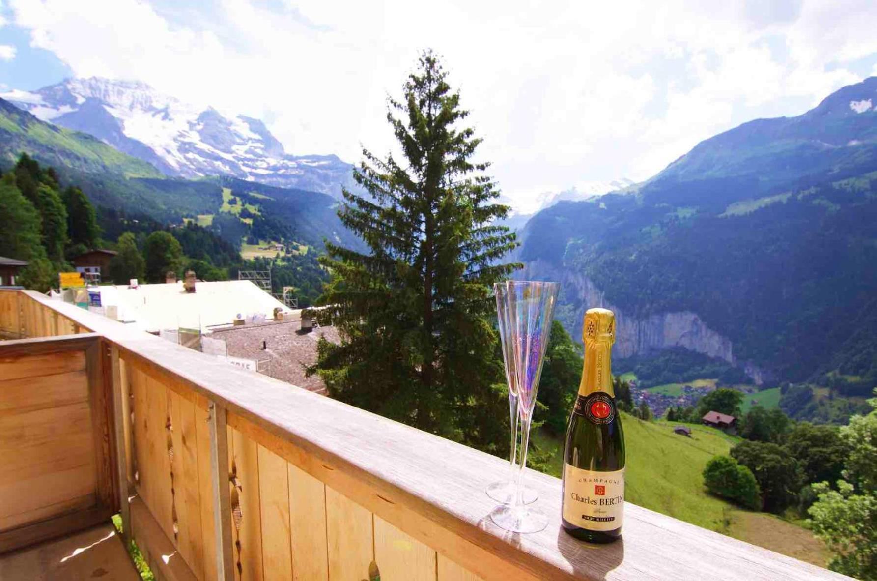 Holiday Flat #1, Chalet Aberot, Wengen, Switzerland Kültér fotó