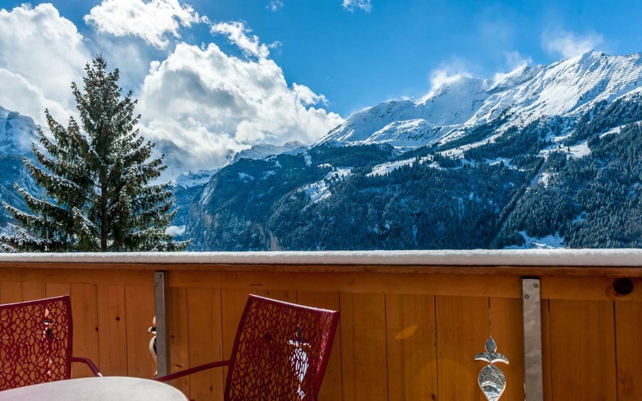 Holiday Flat #1, Chalet Aberot, Wengen, Switzerland Kültér fotó